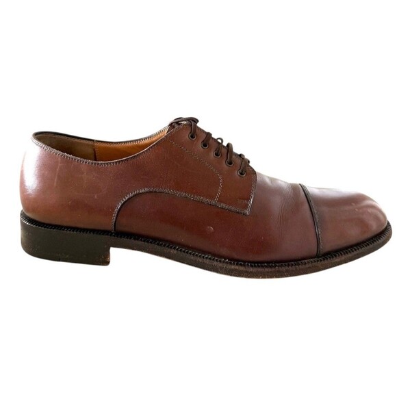 Salvatore Ferragamo Brown Leather Cap Toe Lace Up Shoes Men’s Size 9.5D main image 10
